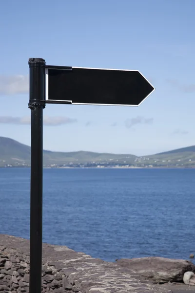 Blank Black Sign — Stock Photo, Image