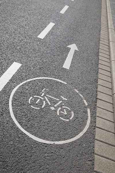 Fiets rijstrook symbool, Bonn — Stockfoto