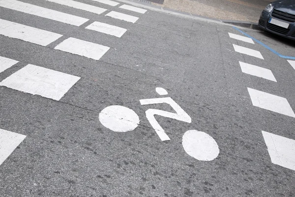 Bike lane symbol — Stock fotografie