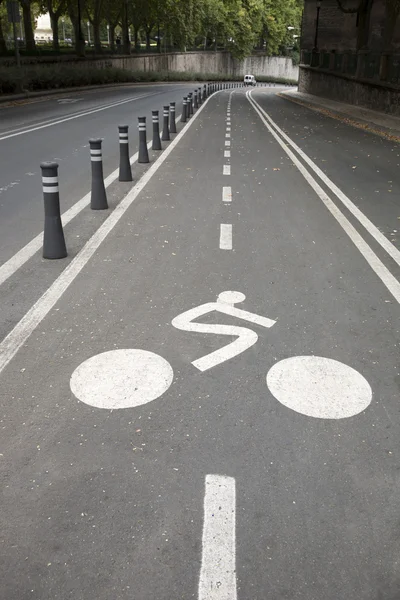 Símbolo de ciclovia — Fotografia de Stock