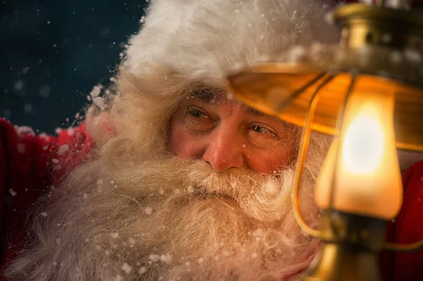 Santa Clause walking outdoors — Stock Photo, Image