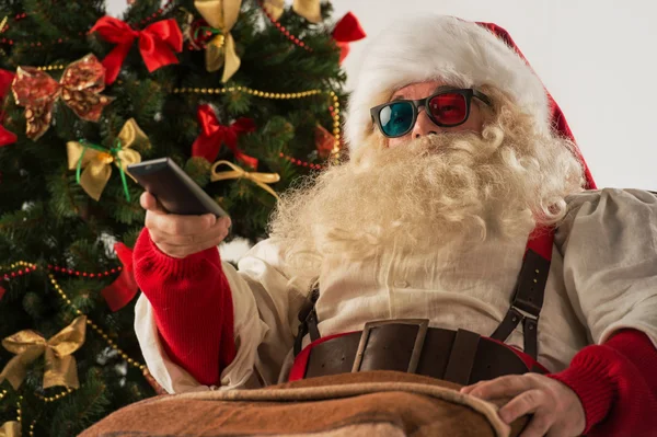 Babbo Natale vicino all'albero di Natale — Foto Stock