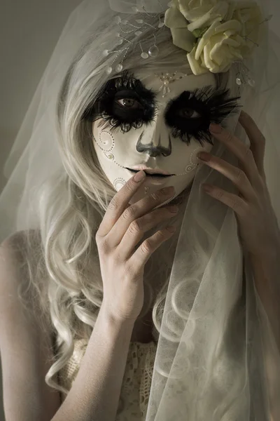 Хэллоуинская ведьма — стоковое фото