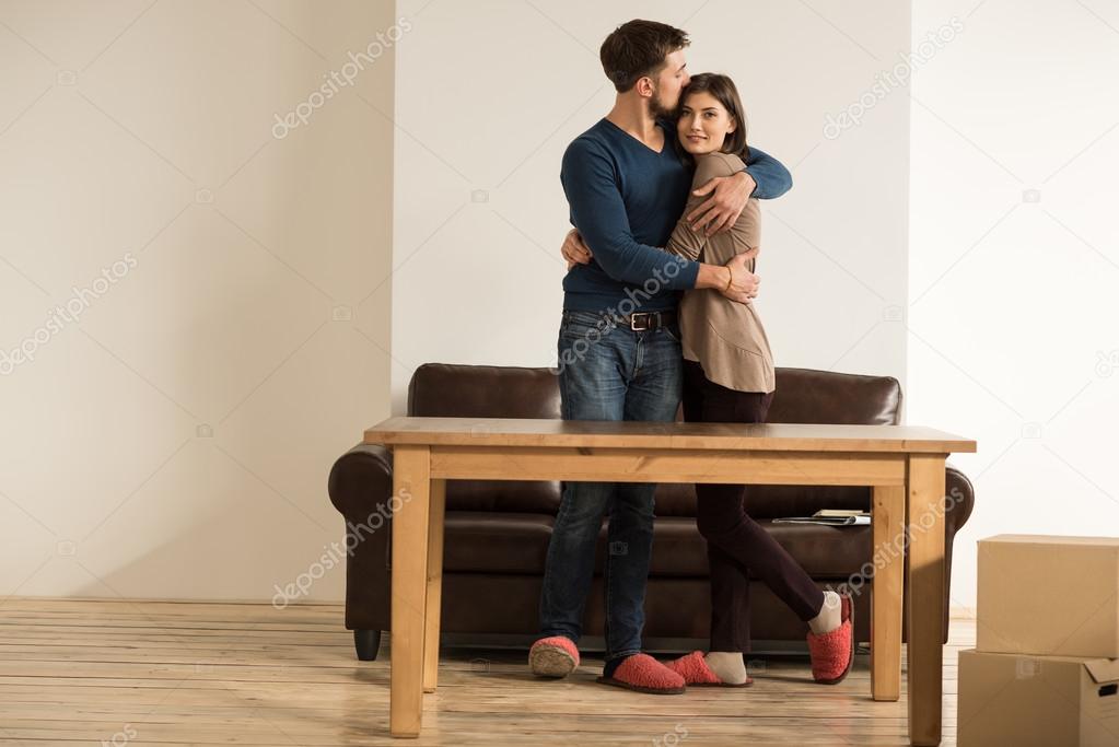 Couple moving in house