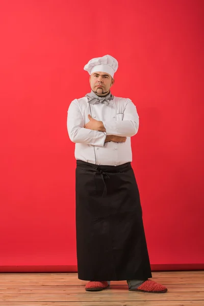 Człowiek w mundurze szefa kuchni — Zdjęcie stockowe