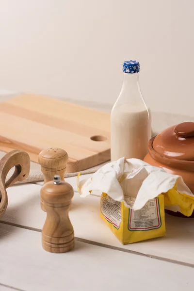 Ingredients for dough preparing — Stock Photo, Image