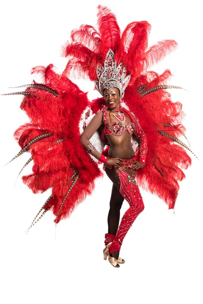 Vrouw samba danser — Stockfoto