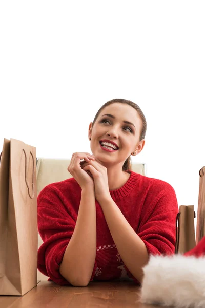 Christmas shopping woman — Stock Photo, Image