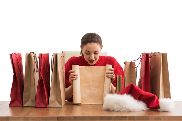 クリスマス ショッピング女性 — ストック写真