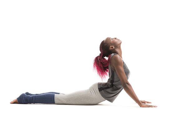 Woman in  Cobra yoga pose