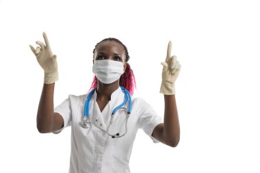 Doktor stetoskop ve eldiven