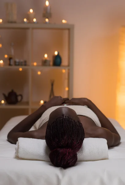 African beauty woman getting spa — Stock Photo, Image