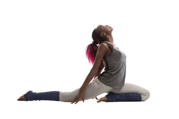 Woman doing yoga exercises — Stock Photo, Image