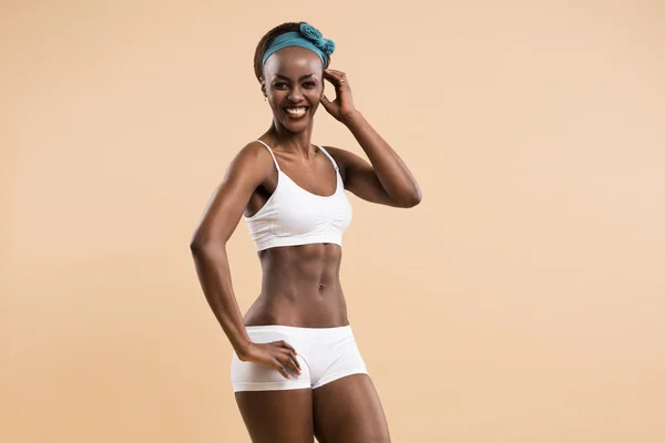 African athletic girl — Stock Photo, Image