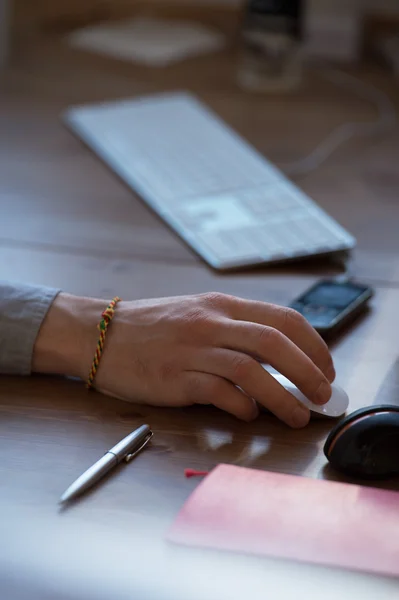 Businessman working with computer — Stock Photo, Image