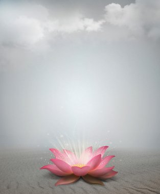 Pink Lotus flower clipart