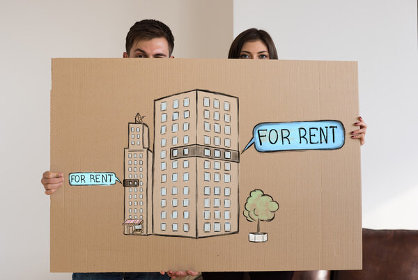 Пара с понятием аренды и кредита
