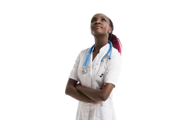 Sonriente mujer médica africana —  Fotos de Stock