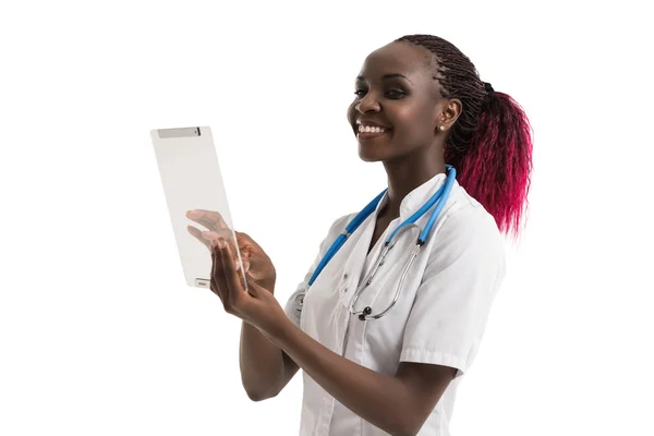 Doctor using   tablet computer — Stock Photo, Image