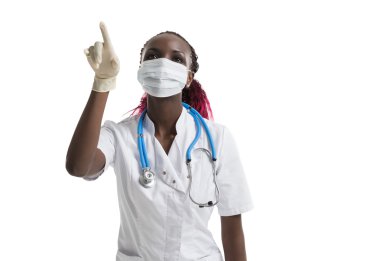 sanal ekran ile çalışan doktor