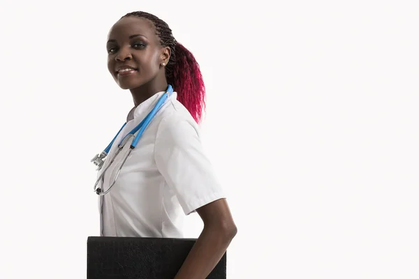 Smiling african woman   doctor — Stock Photo, Image