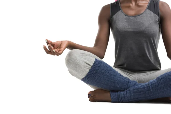 Woman doing yoga sport exercises Stock Picture