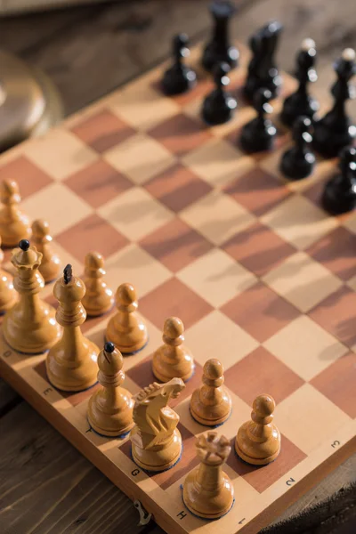 Chess pieces on board — Stock Photo, Image