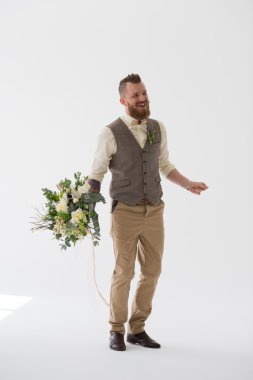 Modern damat dikey, buket