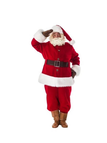 Santa Claus salute gesture — Stock Photo, Image