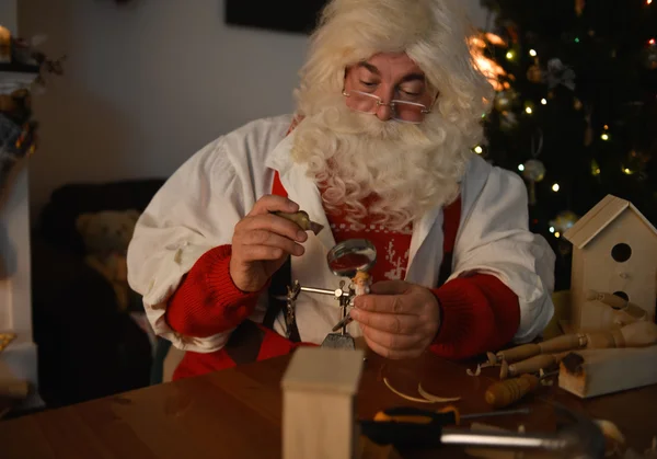 Papá Noel en casa — Foto de Stock