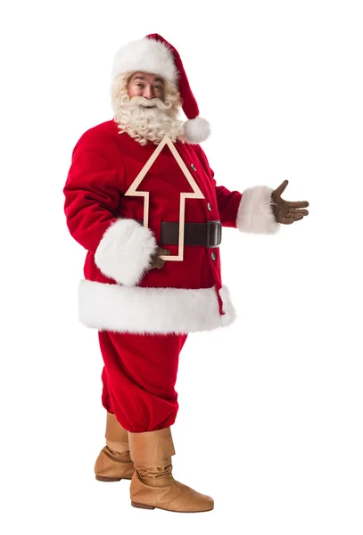 Santa Claus gospodarstwa strzałka — Zdjęcie stockowe