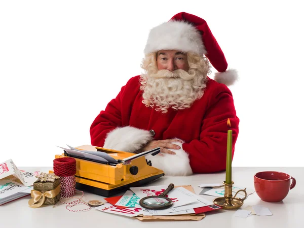 Babbo Natale risponde alle lettere dei bambini — Foto Stock