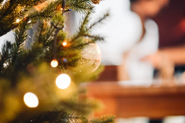 Árvore de Natal luzes — Fotografia de Stock