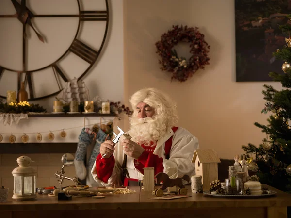 Papá Noel en casa — Foto de Stock