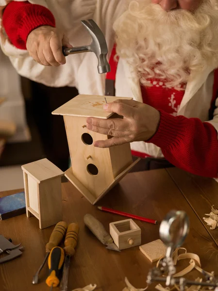 Papá Noel en casa — Foto de Stock