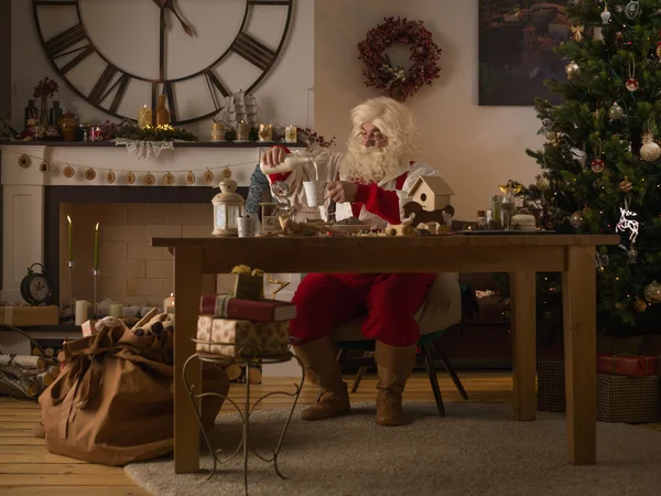 Santa Claus at Home. — Stock Photo, Image