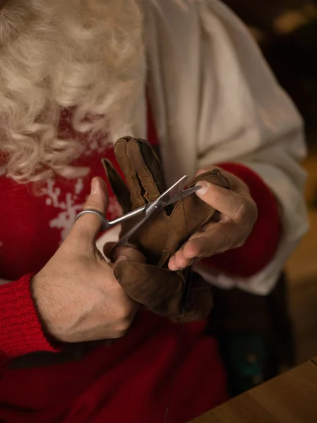 Papá Noel en casa —  Fotos de Stock