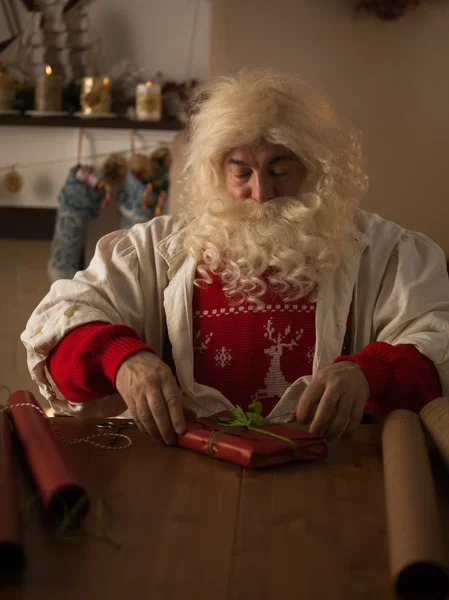 Santa Claus at Home — Stock Photo, Image