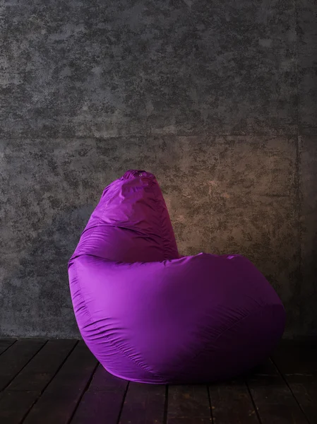 Purple Beanbag at home — Stock Photo, Image