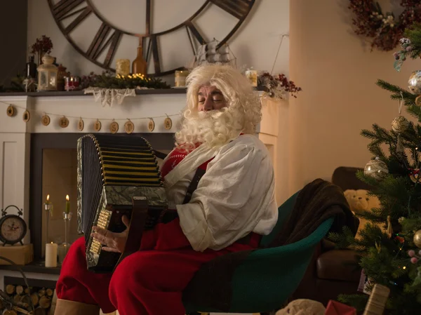 Papá Noel en casa — Foto de Stock