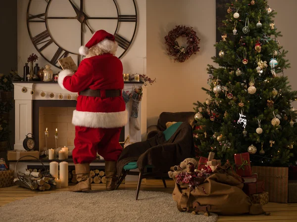 Santa Claus at Home — Stock Photo, Image