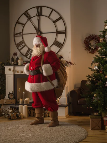 Santa Claus at Home — Stock Photo, Image