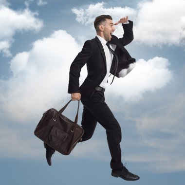 Gökyüzünde başarılı iş adamı