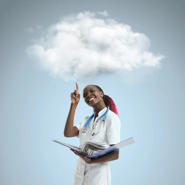 Doctor with copyspace — Stock Photo, Image