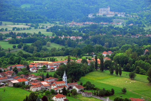 Saint-Bertrand de Comminges gezien van boven — Stockfoto