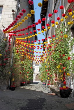 Saint-Leonard de Noblat Limousin bölgesinde sokaklarında