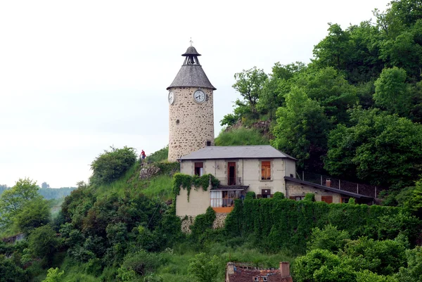 Karakter ev ve çan kulesi — Stok fotoğraf