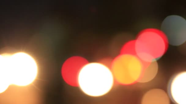 Feu de circulation Bokeh — Video