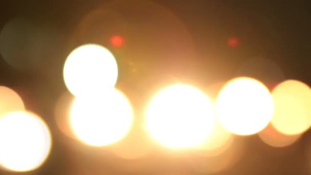 Citytraffic cabeza de luz Bokeh — Vídeos de Stock