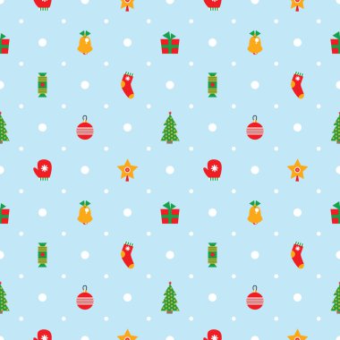 Noel süslemeleri ile desen. 